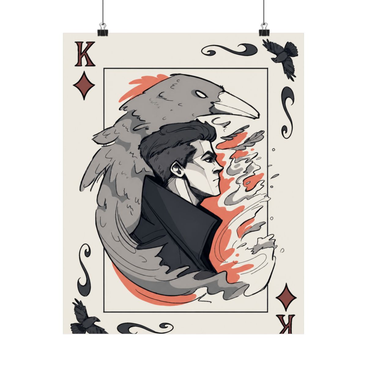 Kaz Brekker Playing Card - Six of Crows | Leigh Bardugo - alternate angle 3, merchandise