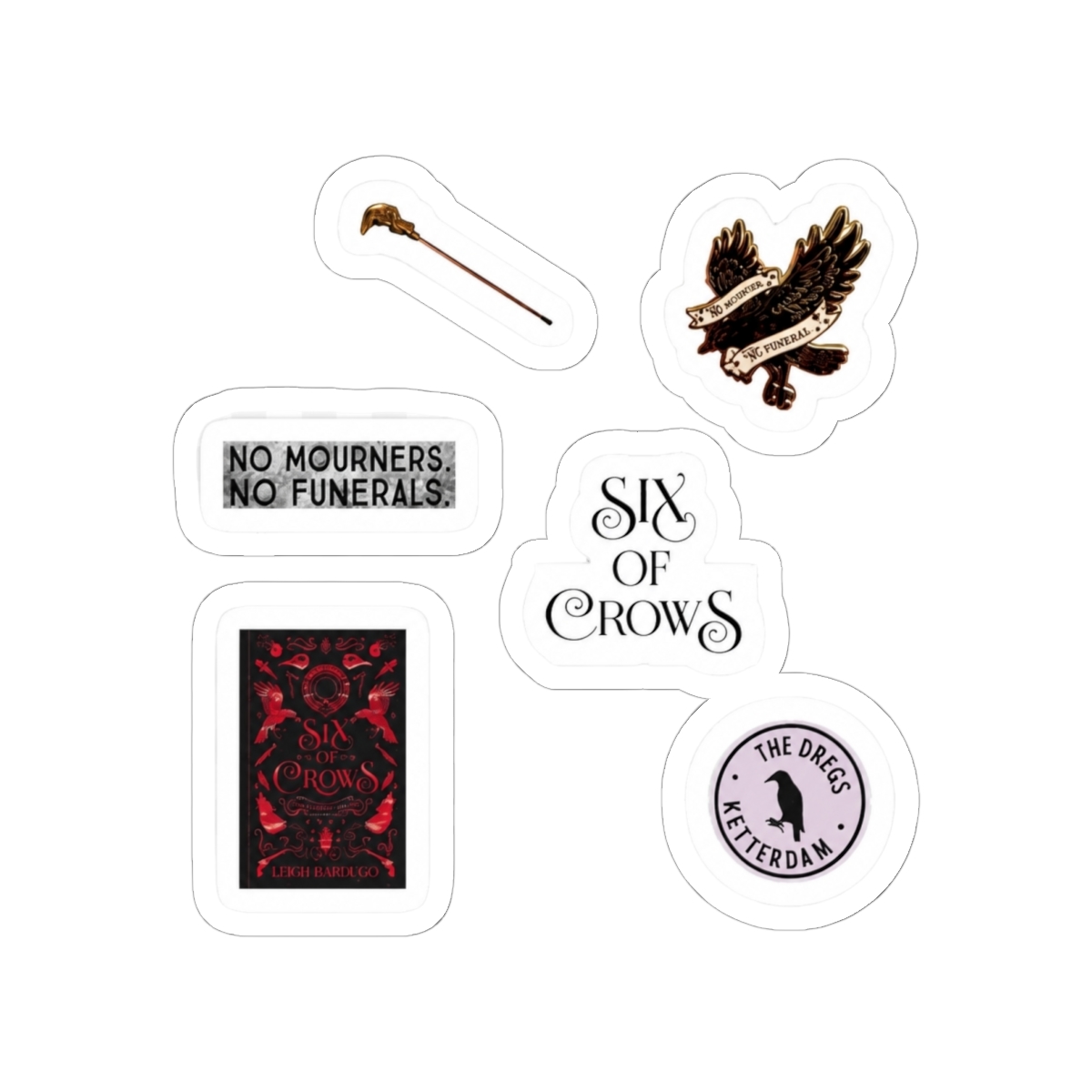 six of crows sticker pack | Leigh Bardugo - alternate angle 2, merchandise