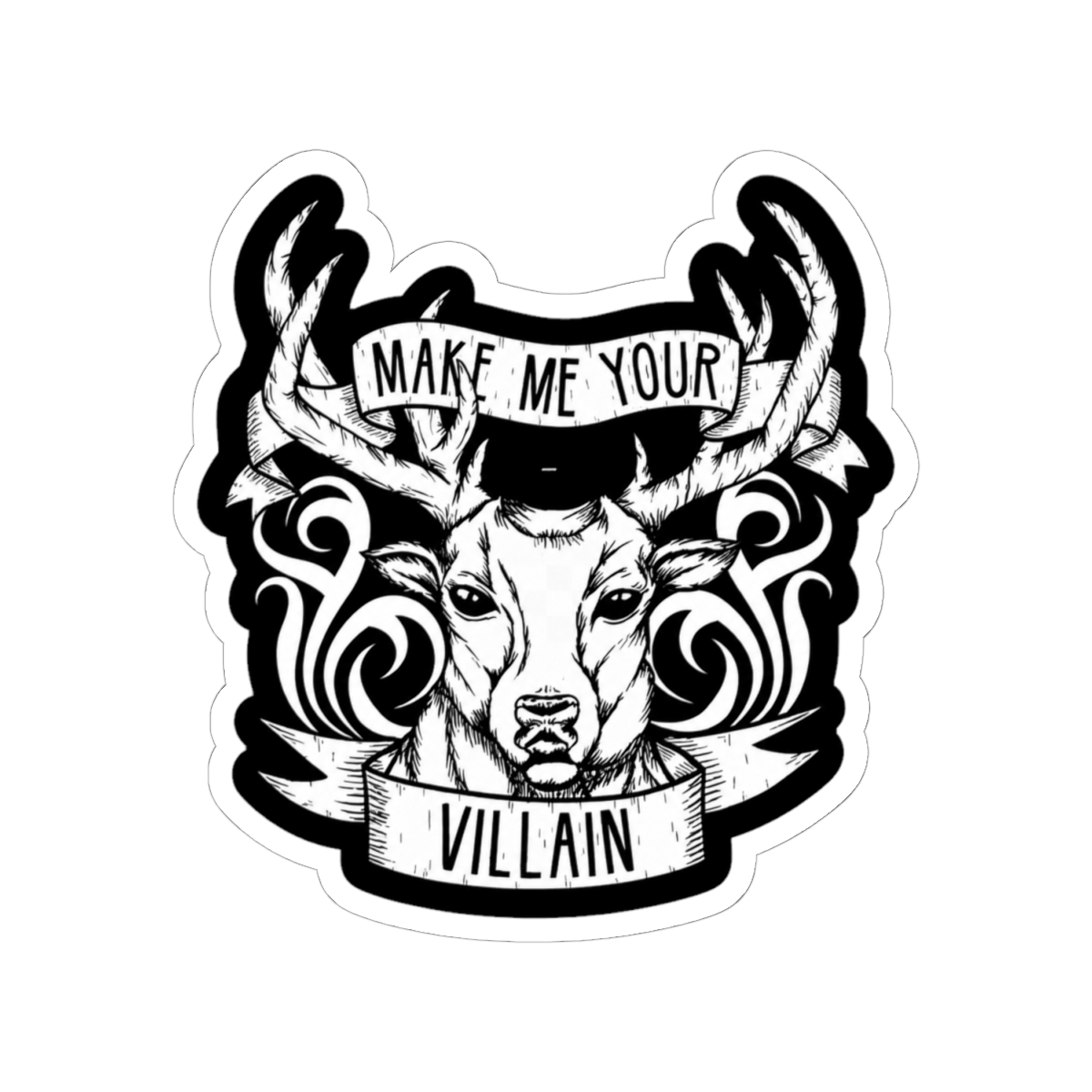 Shadow and Bone | "Make Me Your Villain." Sticker | Leigh Bardugo - alternate angle 1, merchandise