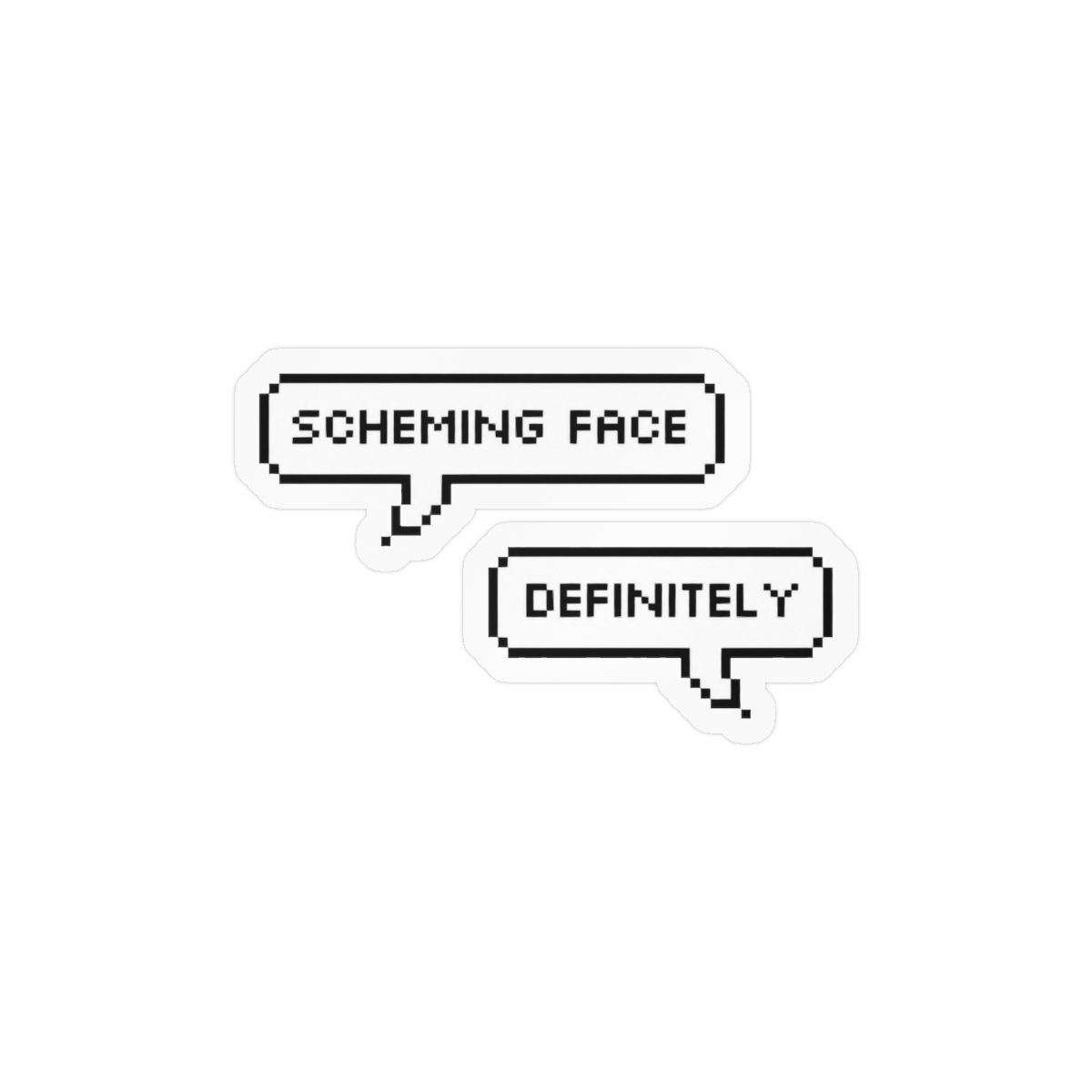 Scheming Face. Definitely - Six of Crows - Leigh Bardugo - Inej and Jesper Bumper Sticker Vinyl Decal 5 inches - alternate angle 2, merchandise