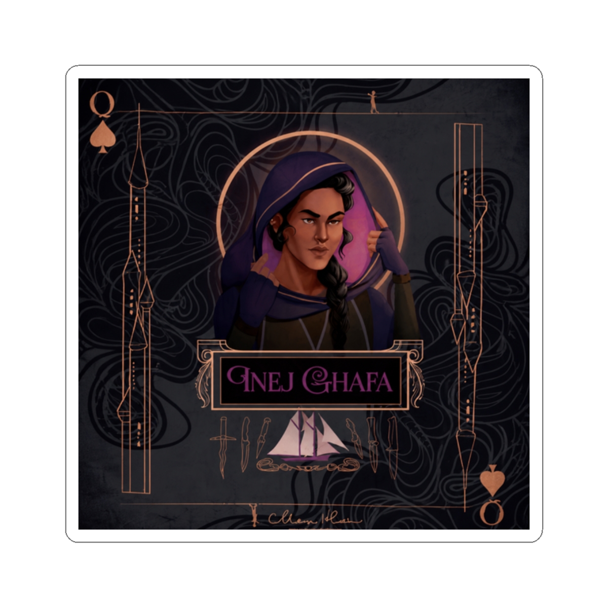 Inej Ghafa Playing Card | Leigh Bardugo - alternate angle 3, merchandise